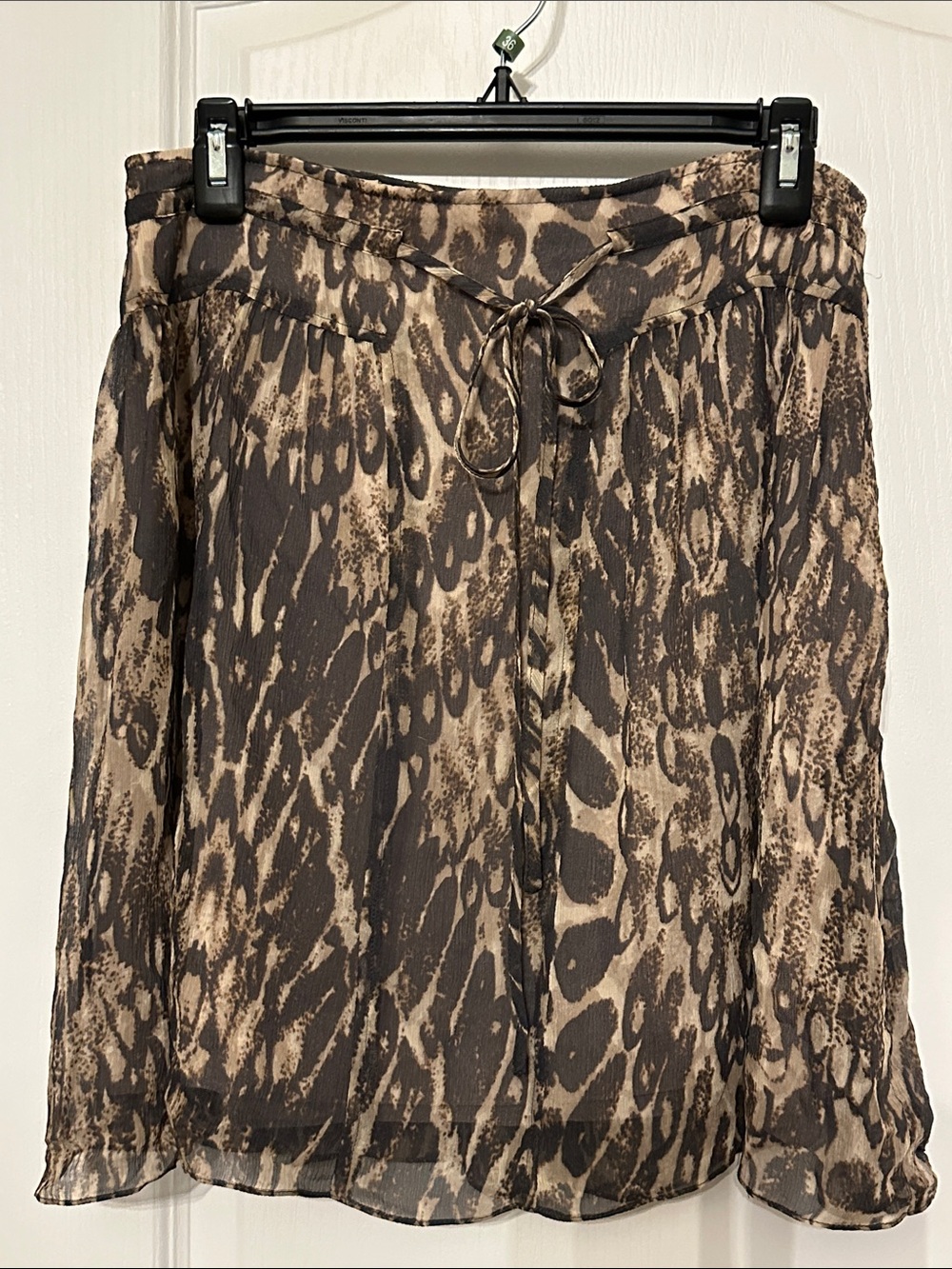 Club Monaco Silk Animal Print MINI Skirt
